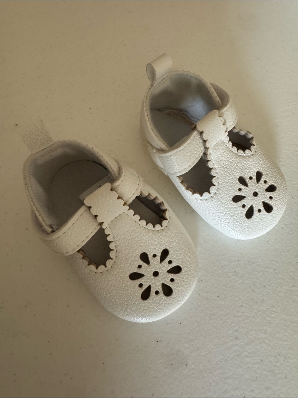 Toddler Mary Jane Walkers in Cream - Soft First Steps